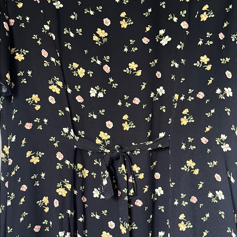 Reformation Black Floral Midi Dress - Picture 4 of 4